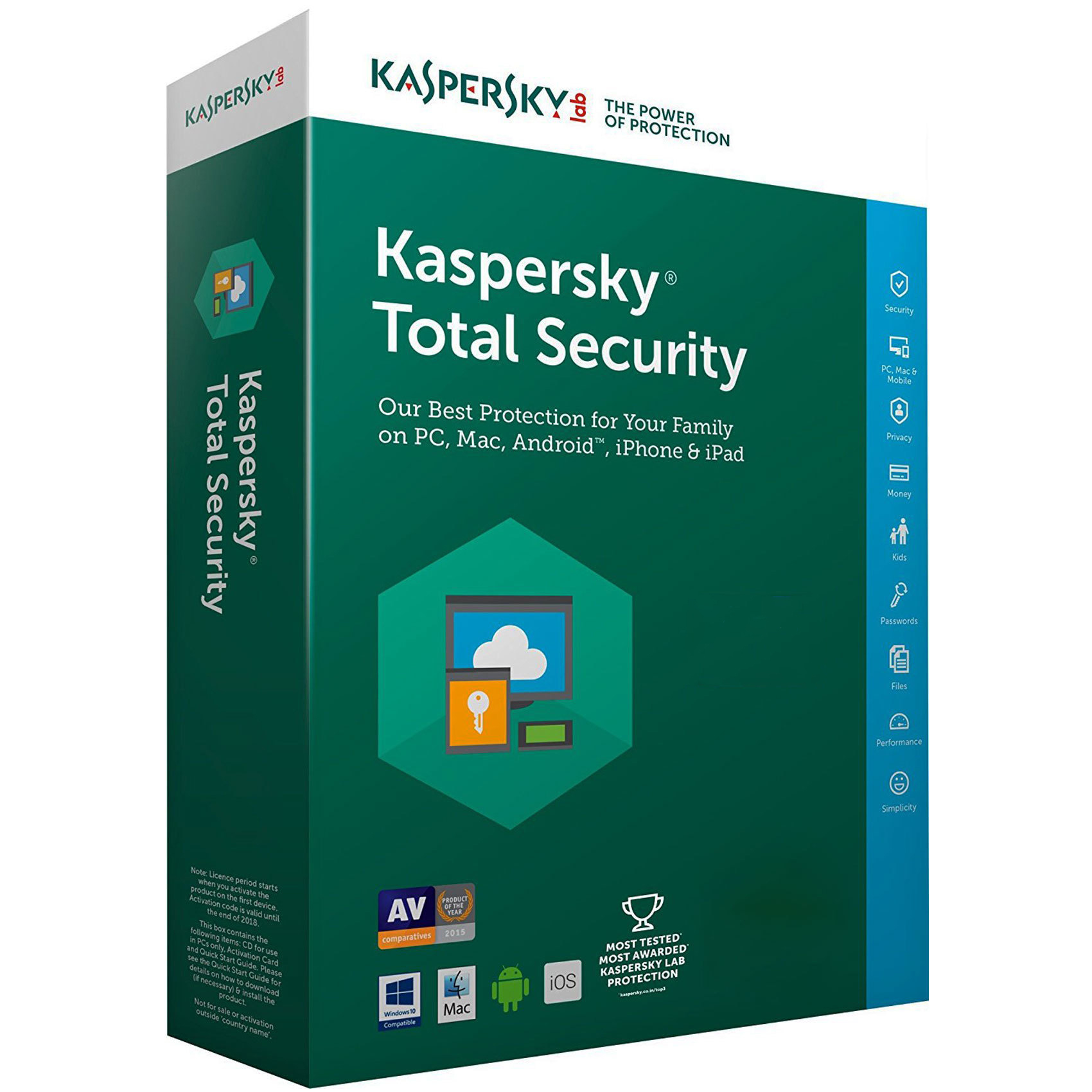 Antivirus Kaspersky Total Security  1 Dispositivo Por 1 Año